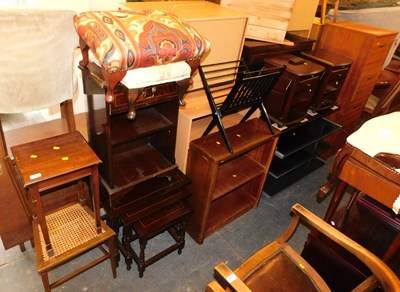 Lot 1110 - A group of furniture, to include a four drawer...