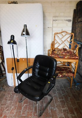 Lot 1054 - Two standard lamps, together with an office...