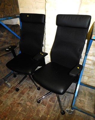 Lot 1048 - Two Staples high back office chairs.