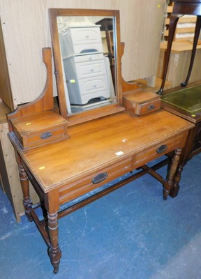 Lot 1128 - An early 20thC walnut mirror back dressing...
