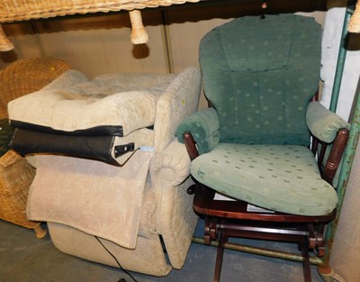 Lot 1078 - An electric reclining armchair, together with...