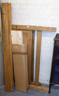 Lot 1080 - A small double bed frame, comprising headboard,...