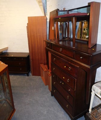 Lot 1083 - A Stag bedroom suite, comprising chest,...