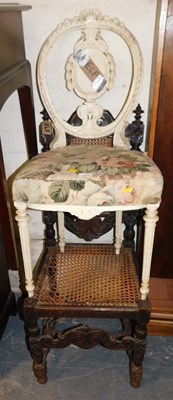 Lot 1084 - A 20thC oak chair, in Jacobean style, with a...