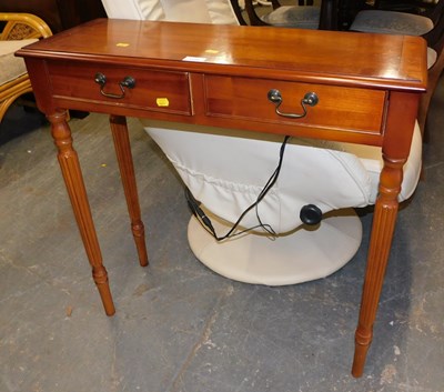 Lot 1169 - A 20thC yew and line inlaid side table, the...