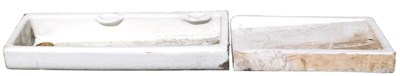 Lot 390 - A white glazed ceramic sink, of rectangular...