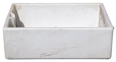 Lot 391 - A ceramic bath, of high sided rectangular form,...