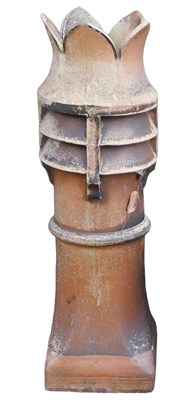Lot 398 - A Victorian terracotta chimney pot, of...