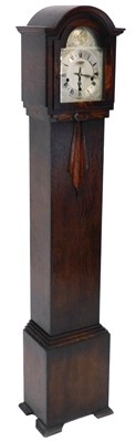 Lot 409 - An early 20thC oak cased grandmother...