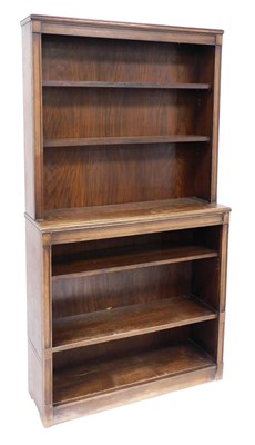 Lot 426 - A Victorian oak bookcase, with four shelves,...