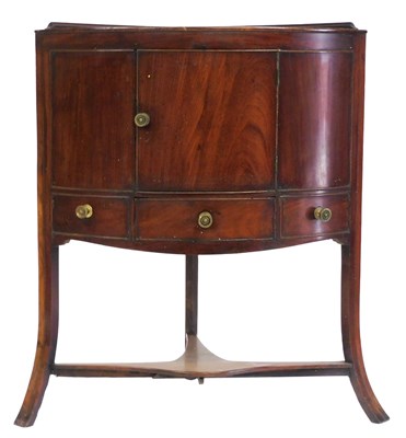 Lot 431 - A late Georgian mahogany bow-fronted wash...