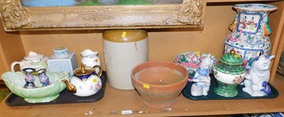 Lot 2010 - A group of ceramics, to include a lustre bowl,...