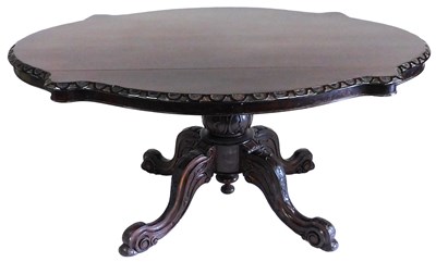 Lot 729 - A Victorian mahogany tilt top breakfast table,...