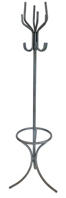 Lot 444 - A mid 20thC grey cast metal hat and coat stand,...