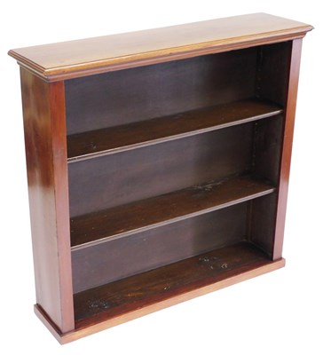 Lot 459 - A Victorian mahogany open bookcase of two...