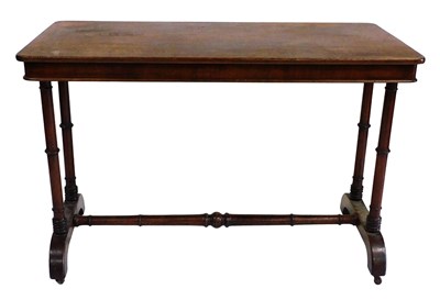 Lot 726 - A Victorian mahogany side table, raised on...