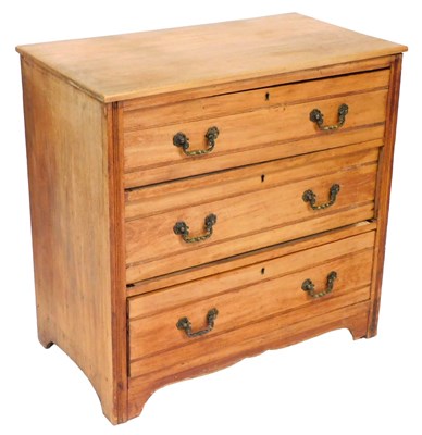 Lot 452 - A Victorian mahogany chest of three long...