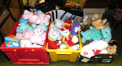 Lot 2135 - Various soft toys, to include Care Bears,...