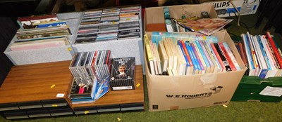 Lot 2175 - Various LP records, CDs, books to include...