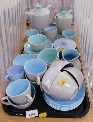 Lot 2160 - A group of Poole pottery two tone tea and...