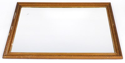 Lot 2238 - A gilt framed rectangular wall mirror,...
