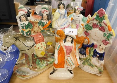 Lot 2191 - A group of 19thC Staffordshire and other...