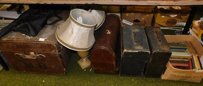 Lot 2193 - A cased sewing machine, together with a canvas...