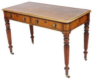Lot 485 - A Victorian mahogany writing table, with a...