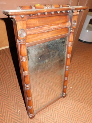 Lot 2233 - A 19thC mahogany wall mirror, with breakfront...