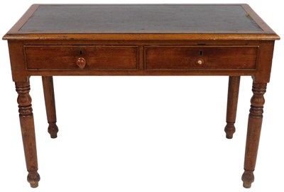 Lot 738 - A Victorian mahogany side table, with a brown...