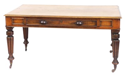Lot 505 - A Victorian mahogany writing table, with a...