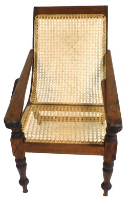 Lot 715 - A late 19thC Indian hardwood and cane...