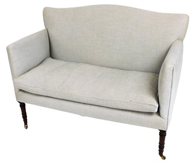 Lot 515 - A Georgian style mahogany two seater sofa,...
