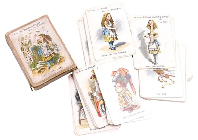 Lot 549 - A set of late 19thC Alice in Wonderland cards,...