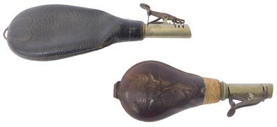 Lot 251 - A C&J Hawksley leather shot flask, with...