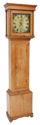 Lot 621 - A 19thC pine longcase clock, by W Osborne of...