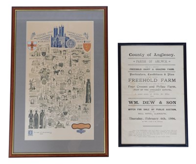 Lot 164 - A late 19thC county of Anglesey Parish of...