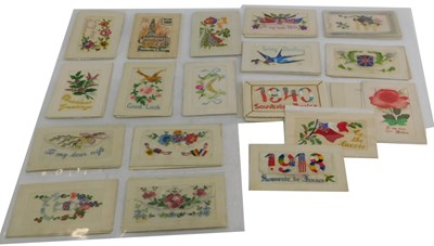 Lot 198 - A group of early 20thC silk postcards, to...