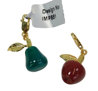 Lot 106 - Two Milano charms, comprising a pear shaped...