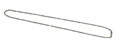 Lot 110 - A fancy link neck chain, white metal stamped...