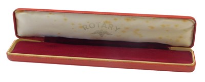 Lot 90 - A Rotary wristwatch box, in red finish with...