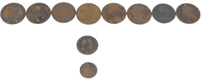 Lot 286 - 19thC Victorian and later pennies, to...