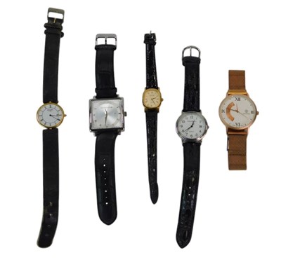 Lot 120 - Five wristwatches, comprising a Rotary,...