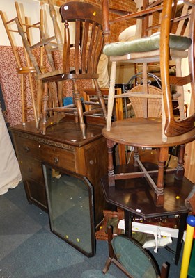 Lot 1051 - A group of furniture, including a chest of...
