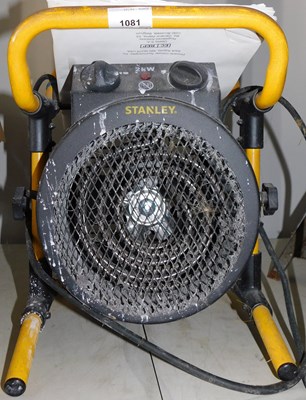 Lot 1081 - A Stanley turbo electric fan heater.