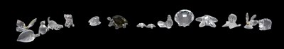 Lot 324 - A group of Swarovski crystal animals and other...