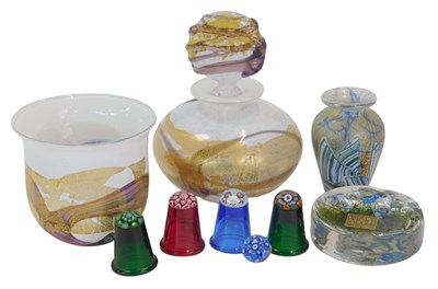 Lot 335 - A group of Isle of Wight iridescent glass,...