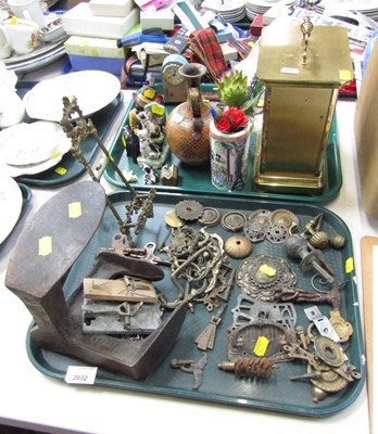 Lot 2032 - Clocks, metalware and ceramics, clocks to...