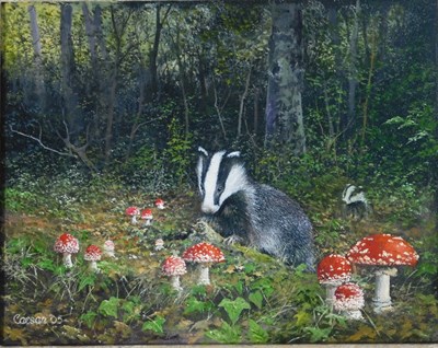 Lot 171 - John Caesar Smith (1930-2021). Badger and cub...