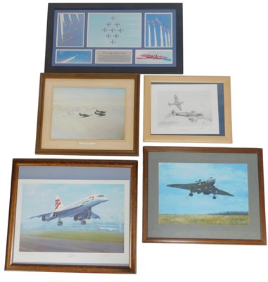 Lot 173 - A group of aviation related pictures, to...